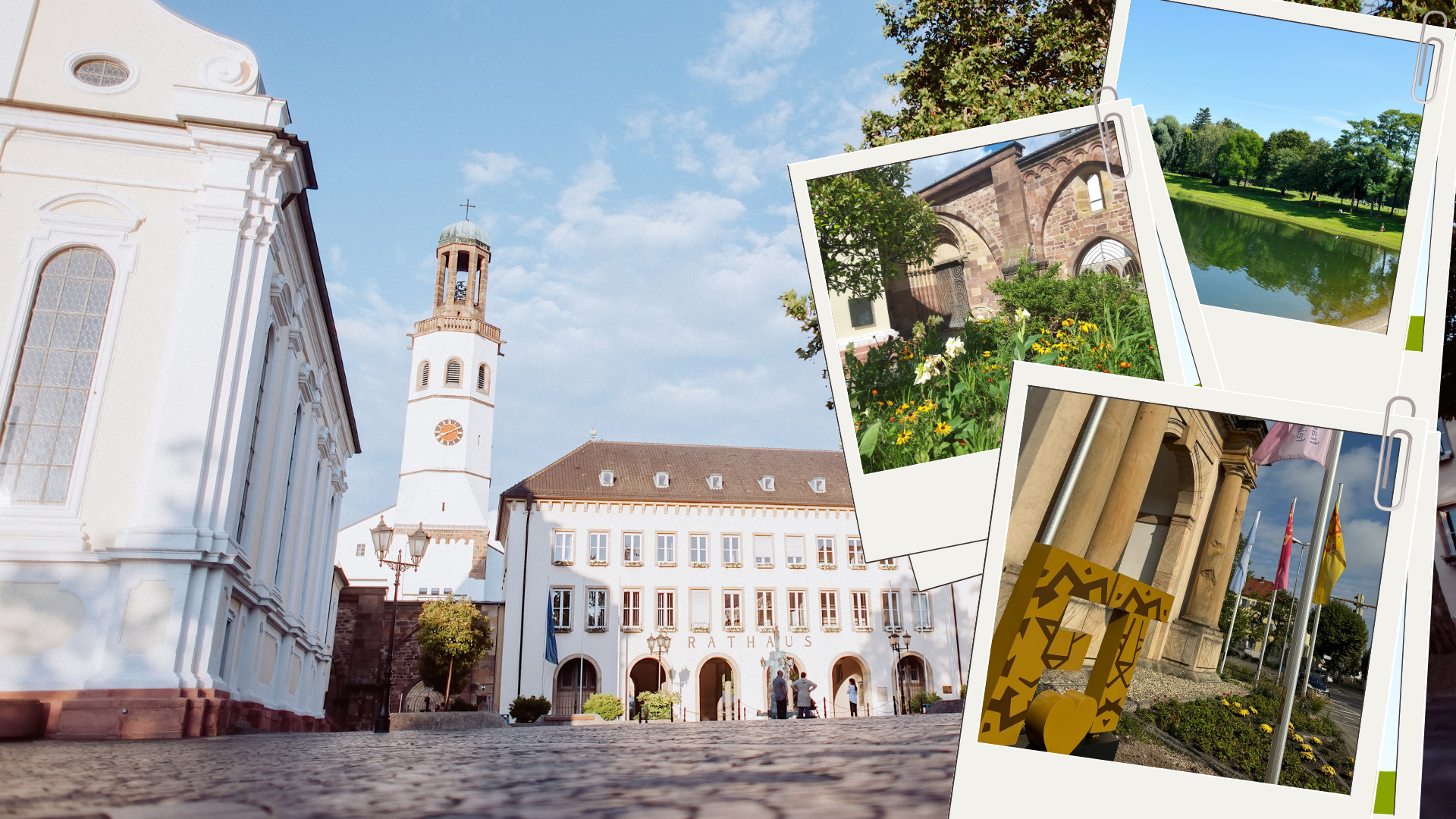 Rathausplatz Frankenthal mit Fotos