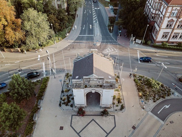 Altes Stadttor von oben